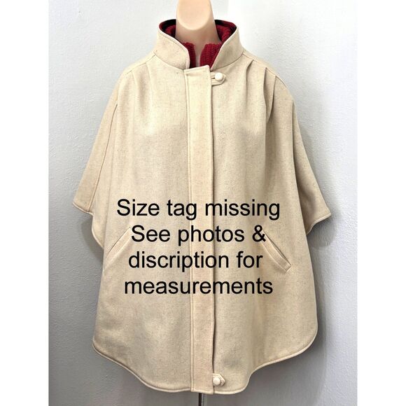 Womens Wool Cape Coats Vintage Old Money Minimalist Timeless Capsule Winter - Picture 2 of 7